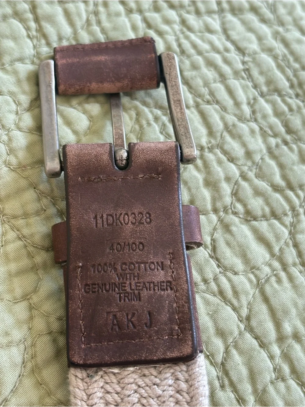 🎉 3/$15 Dockers Canvas & Leather Belt 40